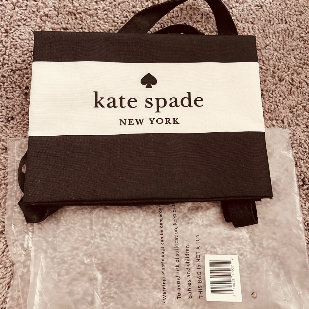 Kate Spade Black and White Striped Tote - Picture 2 of 7